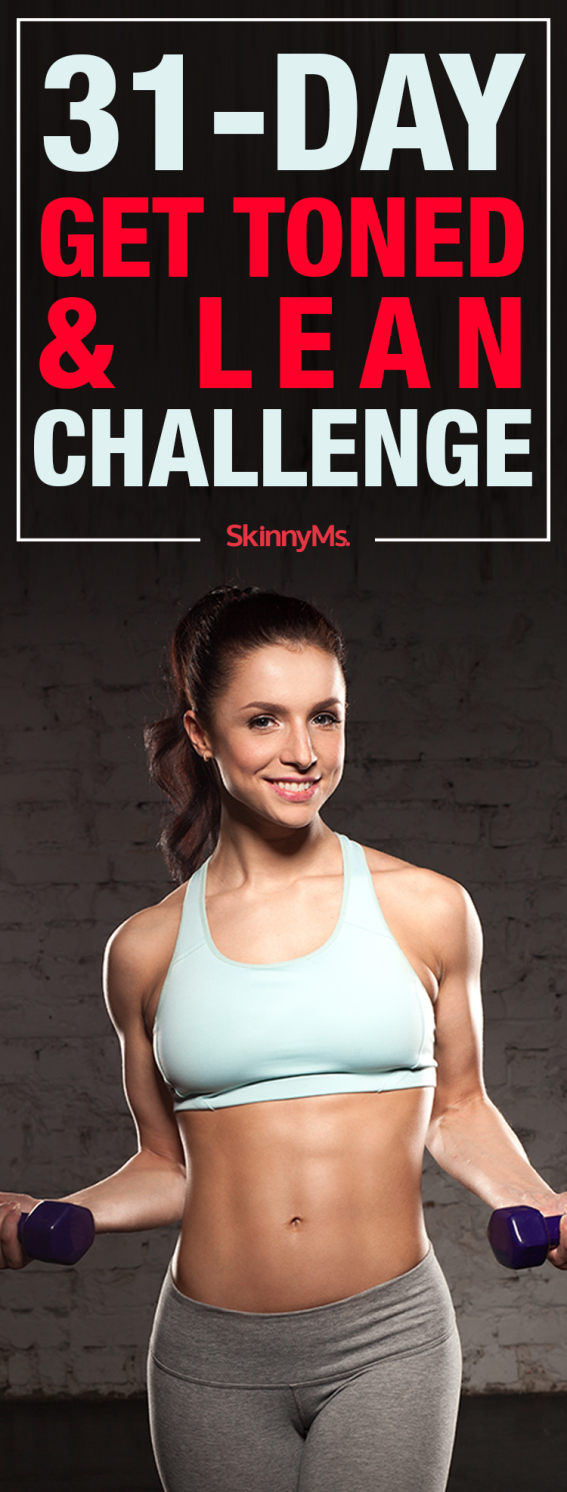 This amazing 31-Day Get Toned & Lean Challenge contains workouts for every day of the month. The workouts for each day are short but effective, combining high-intensity interval training (HIIT) and weight lifting to maximize fat burn and weight loss.